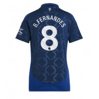 Camisa de Futebol Manchester United Bruno Fernandes #8 Equipamento Secundário Mulheres 2024-25 Manga Curta